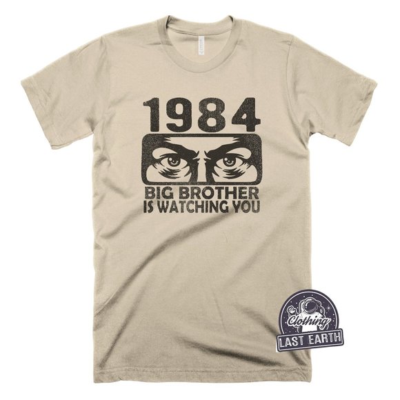 1984 T-Shirt George Orwell Shirt Big Brother is Watching You Shirt Vintage Novel - Picture 1 of 3